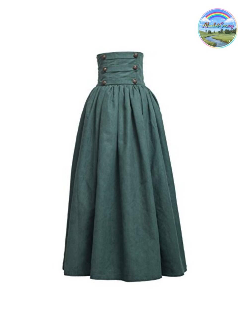 Faux Suede Gothic Lolita Steampunk High Waist Walking Skirt